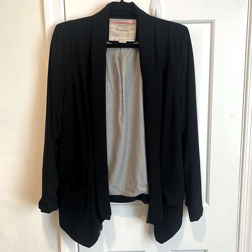 Anthropology Drapey black blazer